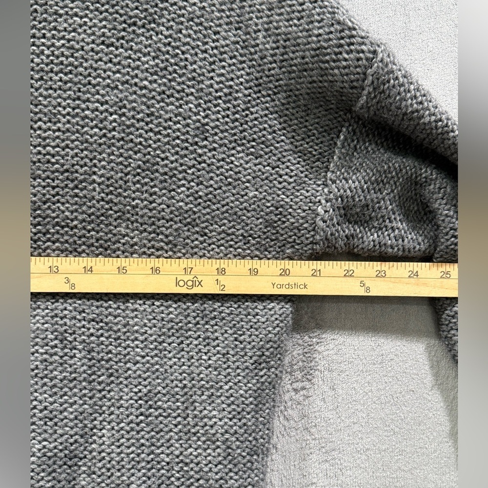 Anthropologie Grey Textured Wool Blend Knit Sweater Women’s Small - Picture 2 of 8